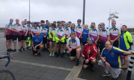 Gerard McKinney and BICA cyclists in Ireland
